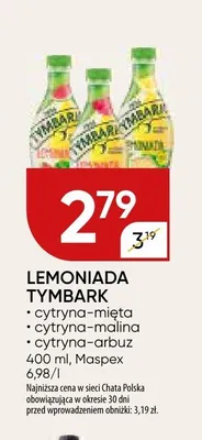 Lemoniada Tymbark cytryna-malina promocja w Chata Polska