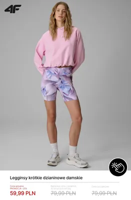 Legginsy krótkie dzianinowe damskie 4F promocja w 4F