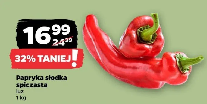 Papryka słodka spiczasta luz promocja w Netto
