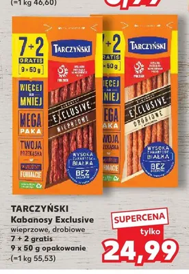 Kabanosy Exclusive Tarczyński Drobiowe 9-pak promocja w Kaufland