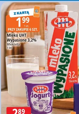 Mleko UHT Wypasione 3,2% Mlekovita promocja w Leclerc