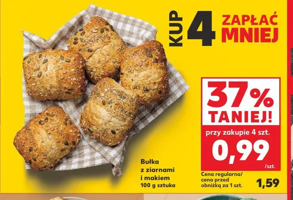 Bułka z ziarnami i makiem promocja w Kaufland