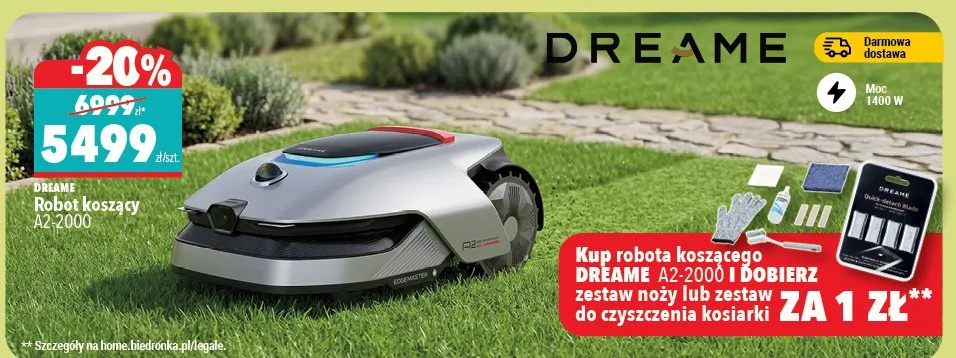 Robot koszący A2-2000 promocja w Biedronka Home