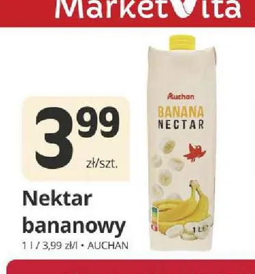 Nektar bananowy Auchan promocja w Marketvita