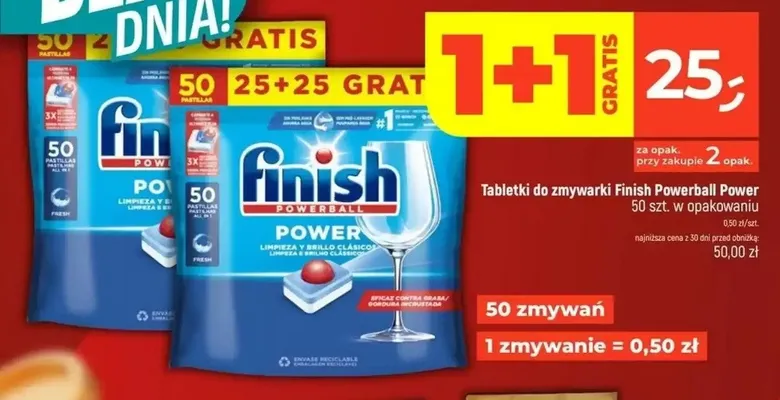Tabletki do zmywarki Finish Powerball Power promocja w Dealz