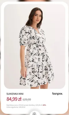 Sukienka mini Bonprix promocja w bonprix