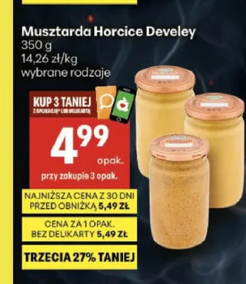 Musztarda Horcice Develey promocja w Delikatesy Centrum