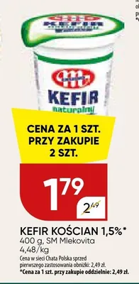 Kefir kościan 1,5% promocja w Chata Polska