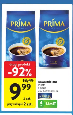Kawa mielona Prima Finezja promocja w Intermarche