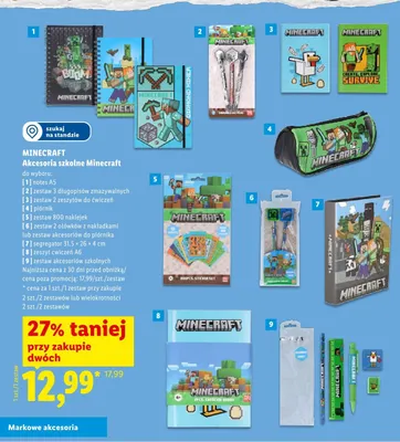 Zestaw naklejek Minecraft promocja w Lidl