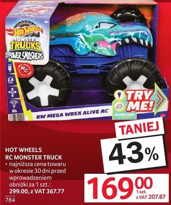 Hot Wheels RC Monster Truck promocja w Selgros