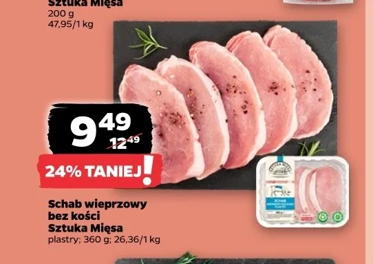 Schab wieprzowy bez kości Sztuka Mięsa promocja w Netto