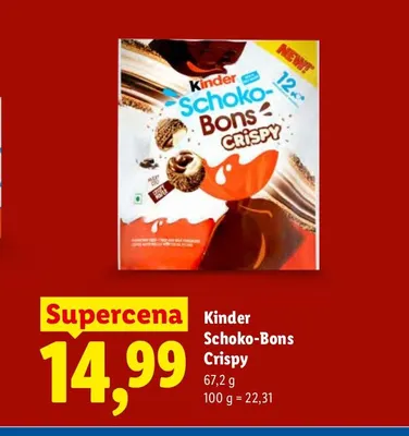 Kinder Schoko-Bons Crispy promocja w Lidl
