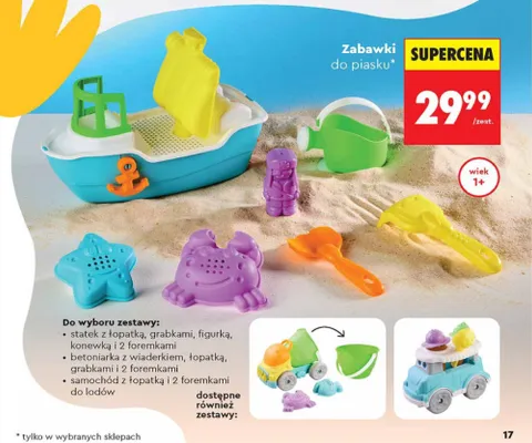 Zabawki do piasku Ele Fun promocja w Biedronka