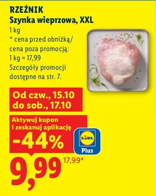 Szynka wieprzowa XXL Rzeźnik promocja w Lidl