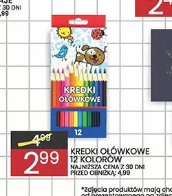 Kredki ołówkowe 12 kolorów promocja w Wafelek