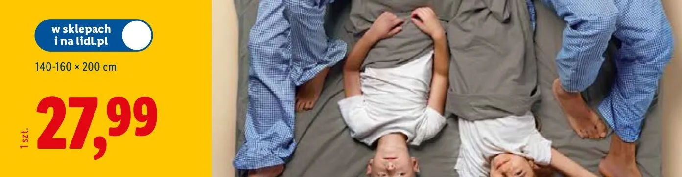 Prześcieradło dżersejowe z bawełny z gumką 140-160×200cm promocja w Lidl
