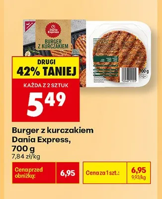 Burger z kurczakiem Dania Express promocja w Biedronka