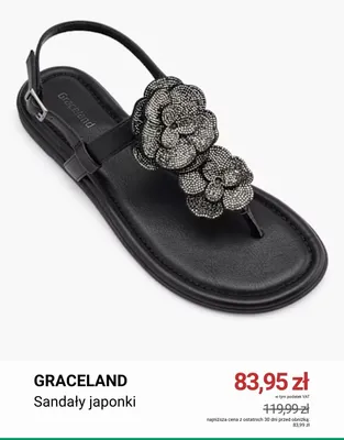 Sandały japonki Graceland promocja w Deichmann