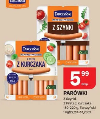 Parówki z szynki, z fileta z kurczaka promocja w Chorten