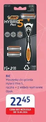 Maszynka do golenia Hybrid Flex 5 rączka + 2 wkłady wymienne BIC promocja w Drogerie DM