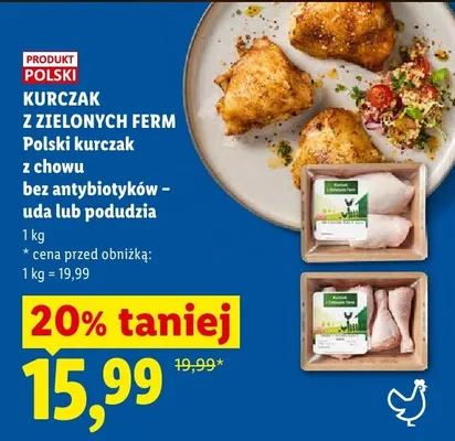 Polski kurczak z chowu bez antybiotyków Kurczak z Zielonych Ferm promocja w Lidl