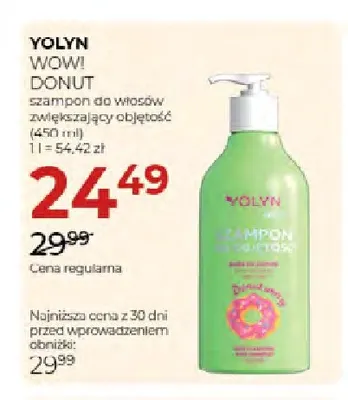 Szampon do włosów zwiększający objętość Wow! Donut Yolyn promocja w Drogerie Jawa