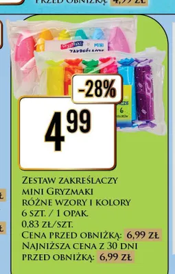 Zestaw zakreślaczy mini GryzMaki promocja w Dino