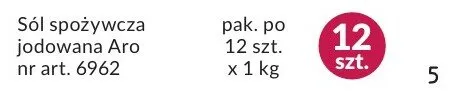 Sól spożywcza jodowana Aro promocja w Makro