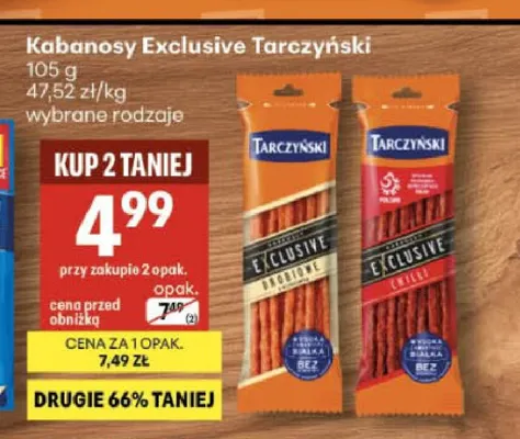 Kabanosy Exclusive chili Tarczyński promocja w Delikatesy Centrum