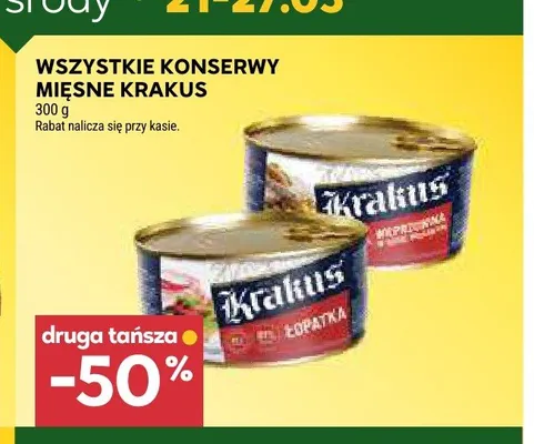 Konserwy mięsne Krakus promocja w Stokrotka