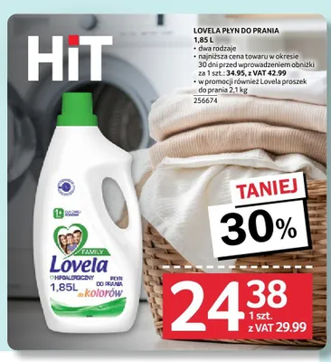 Płyn do prania Lovela do kolorów promocja w Selgros