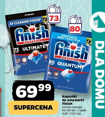 Kapsułki do zmywarki Finish Ultimate 73szt promocja w Netto