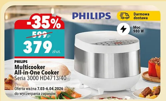 Multicooker All-in-one Cooker Seria 3000 HD4713/40 promocja w Biedronka