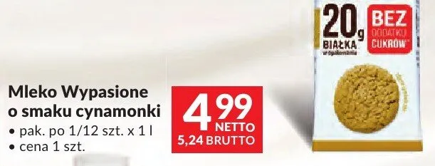 Mleko Wypasione o smaku cynamonki Mlekovita promocja w Makro