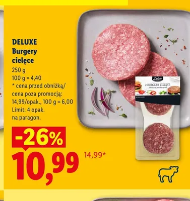 Burgery cielęce Deluxe promocja w Lidl
