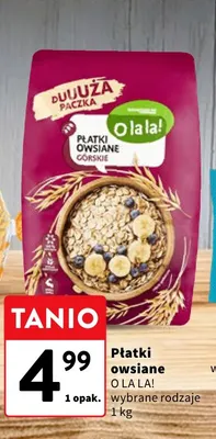 Płatki owsiane O la la! promocja w Intermarche