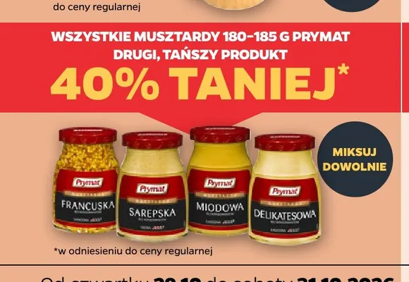 Musztardy Prymat promocja w Netto