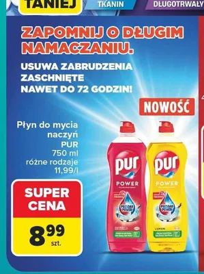 Płyn do mycia naczyń Pur Power Raspberry promocja w Carrefour