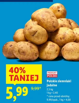 Ziemniaki jadalne Świeże jesz promocja w Lidl