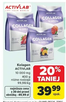 Kolagen 10 000 mg różne rodzaje promocja w Carrefour