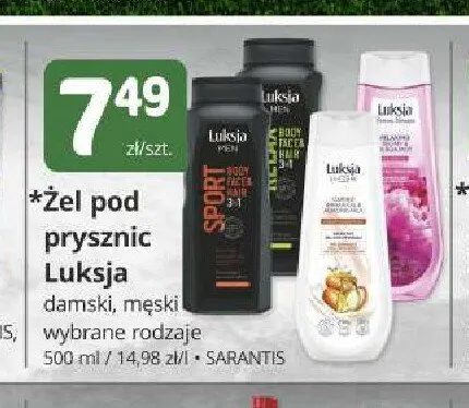 Żel pod prysznic Luksja męski promocja w Marketvita