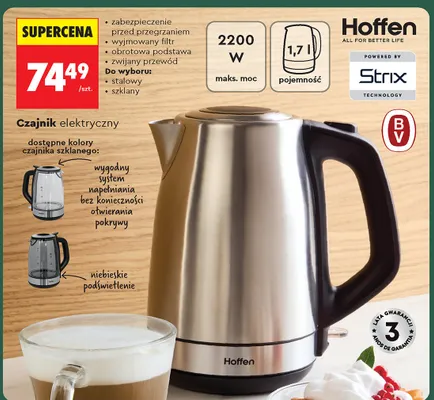 Czajnik elektryczny 1,7 l promocja w Biedronka