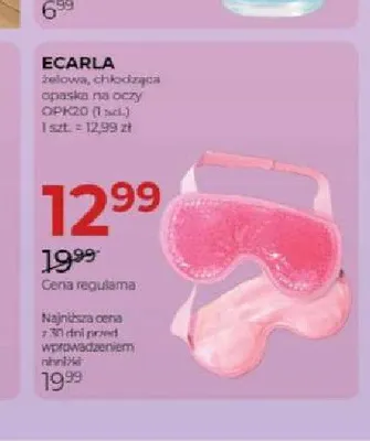Żelowa chłodząca opaska na oczy Ecarla promocja w Drogerie Jawa