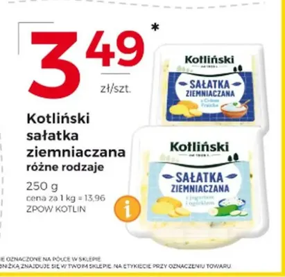 Sałatka ziemniaczana z jogurtem i ogórkiem Kotliński promocja w Frac