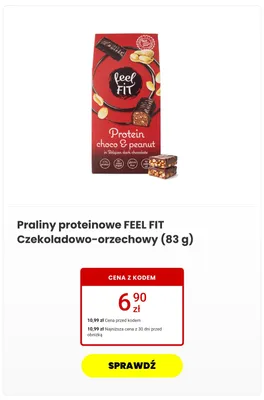Praliny proteinowe Feel Fit czekoladowo-orzechowe promocja w Media Expert