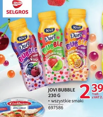 Napój jogurtowy Jovi Duet Bubble mango-marakuja promocja w Selgros