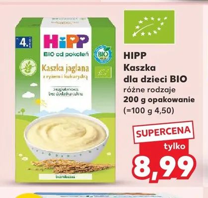 Kaszka dla dzieci BIO HiPP jaglana z ryżem i kukurydzą promocja w Kaufland