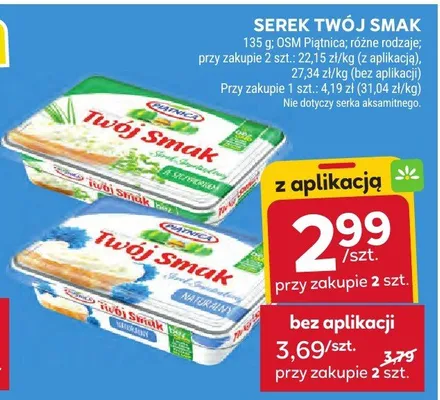 Serek Twój Smak OSM Piątnica promocja w Stokrotka