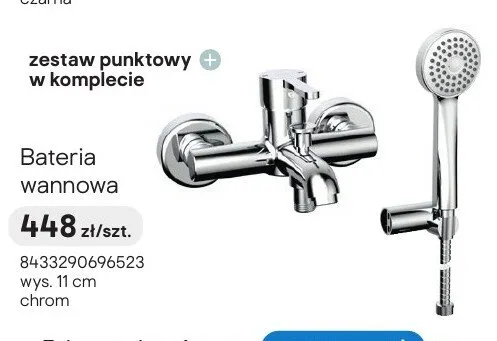 Bateria wannowa Roca Carelia chrom promocja w Castorama